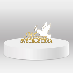 Cake topper – Sveta Birma z imenom
