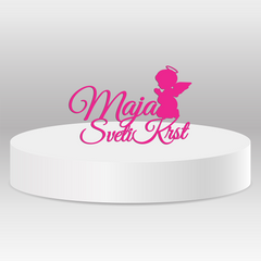 Cake topper – Sveti krst + angel