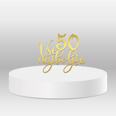 Cake topper – Vse najboljše s številko
