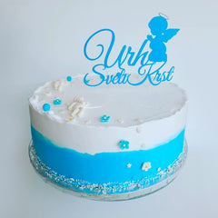 Cake topper – Sveti krst + angel