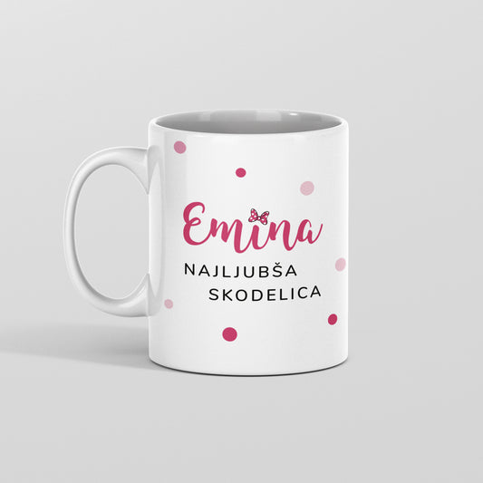 Skodelica Minnie – personalizirana s poljubnim imenom